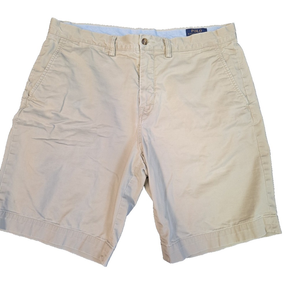 Polo Ralph Lauren  Mens 34" x 9" The Polo Chino Stretch Classic Fit Shorts Khaki